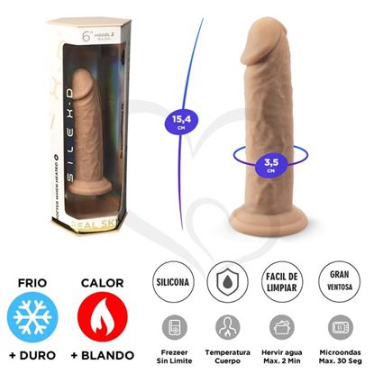 Real Skin Model 2 - Dildo Termorreactivo de Silicona Líquida de 15 cm